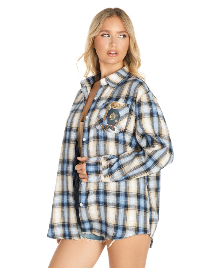 חולצה משובצת דובי