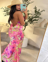 שמלת סאטן מקסי