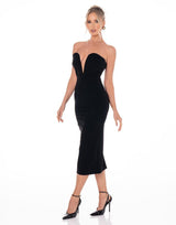 שמלת מידי סטרפלס