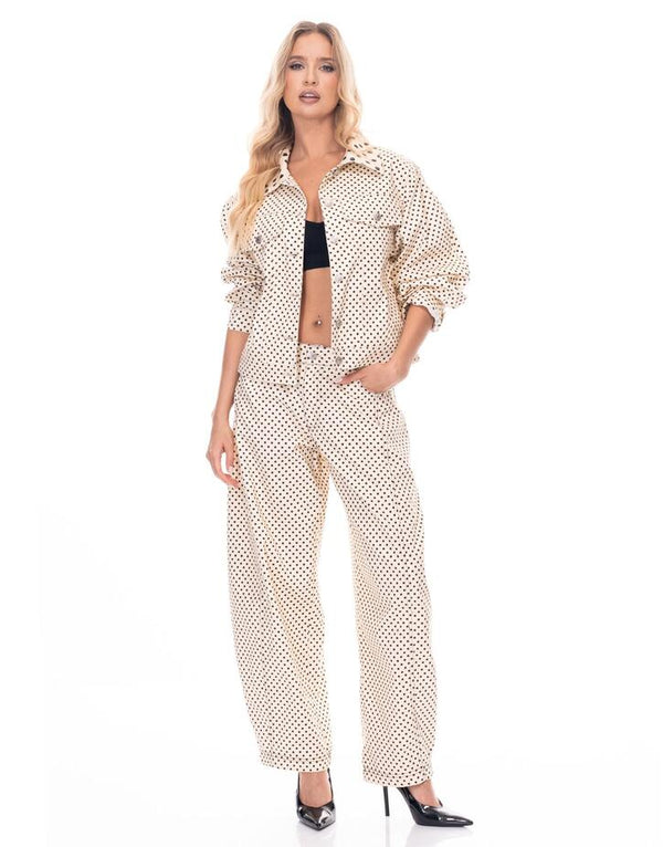 ג׳קט ג׳ינס נקודות