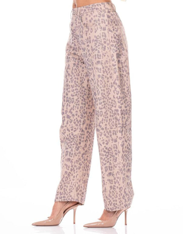 מכנס ג׳ינס הדפס נמר