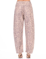 מכנס ג׳ינס הדפס נמר